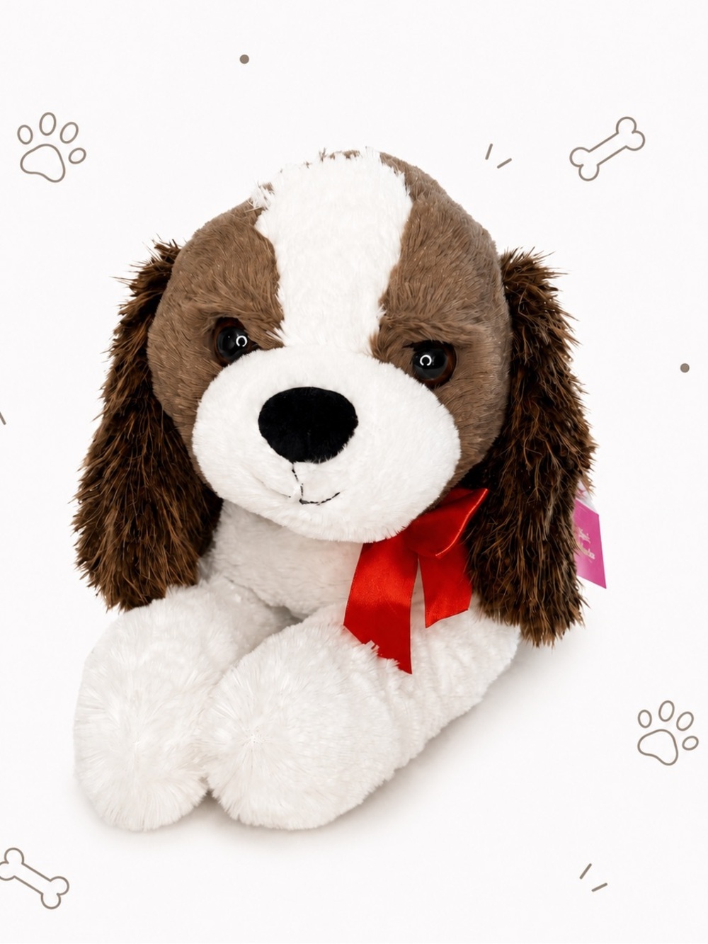 🧸 2/$58 Way To Celebrate NWT Adorable Large Brown Pup Plush Stuffed Animal 23”